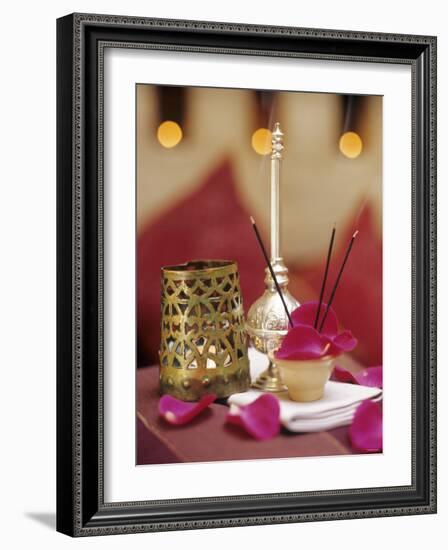 Table Decoration with Incense Sticks-Jean Cazals-Framed Photographic Print