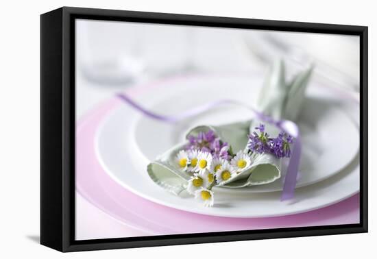 Table Decoration with Wild Flowers-Brigitte Protzel-Framed Premier Image Canvas