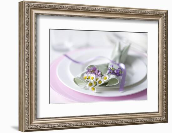 Table Decoration with Wild Flowers-Brigitte Protzel-Framed Photographic Print