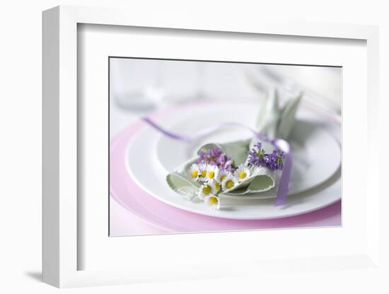 Table Decoration with Wild Flowers-Brigitte Protzel-Framed Photographic Print