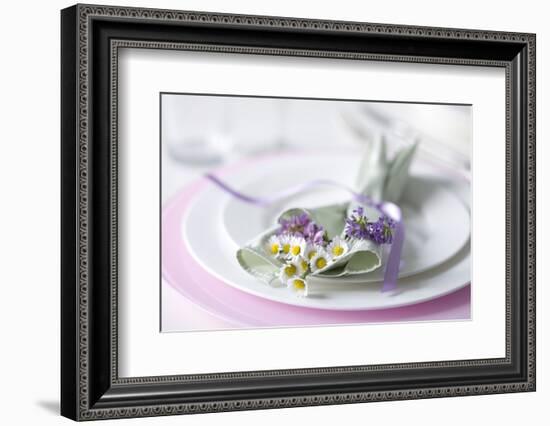 Table Decoration with Wild Flowers-Brigitte Protzel-Framed Photographic Print