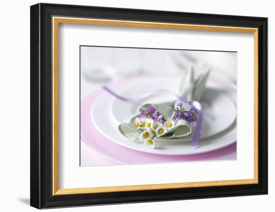 Table Decoration with Wild Flowers-Brigitte Protzel-Framed Photographic Print