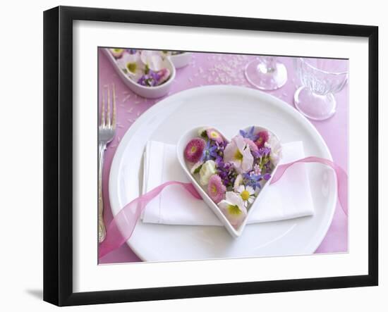 Table Decorations, Wedding, Heart, Blossoms-C. Nidhoff-Lang-Framed Photographic Print