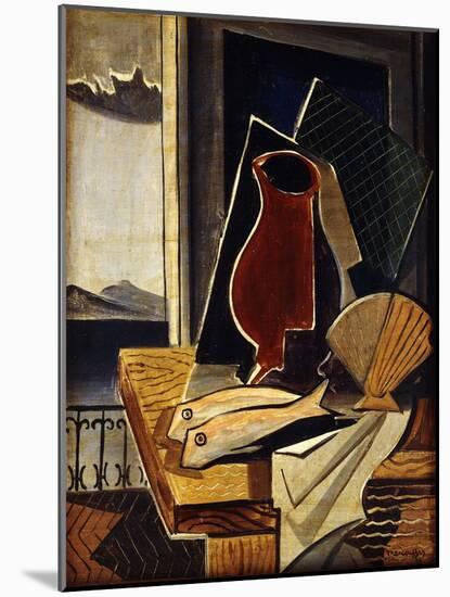 Table in Front of a Balcony; Table Devant Le Balcon, 1926-Louis Marcoussis-Mounted Giclee Print