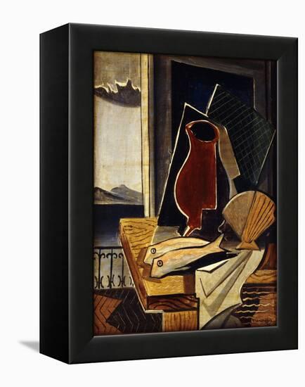 Table in Front of a Balcony; Table Devant Le Balcon, 1926-Louis Marcoussis-Framed Premier Image Canvas