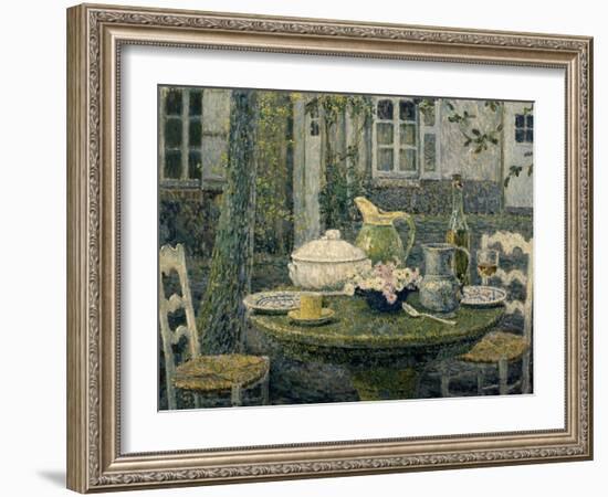 Table Laden for Spring-Henri Eugene Augustin Le Sidaner-Framed Giclee Print