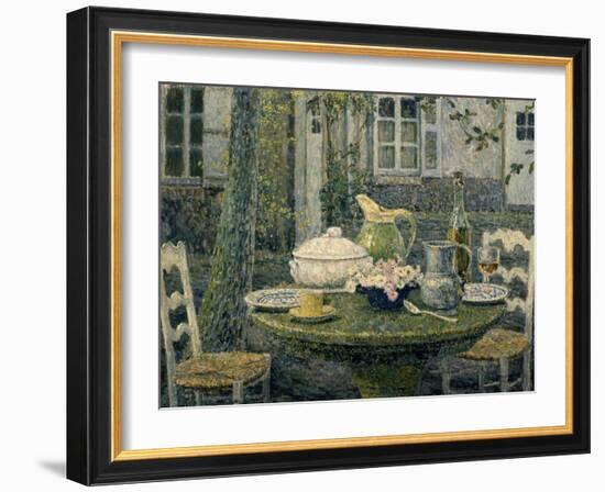 Table Laden for Spring-Henri Eugene Augustin Le Sidaner-Framed Giclee Print