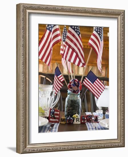 Table Laid for 4th of July (USA)-null-Framed Photographic Print