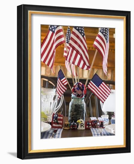 Table Laid for 4th of July (USA)-null-Framed Photographic Print
