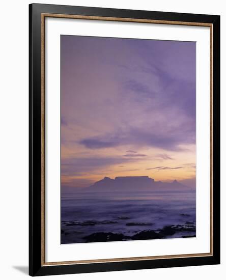 Table Mountain and Cape Town Fr. Bloubergstrand, South Africa-Walter Bibikow-Framed Photographic Print