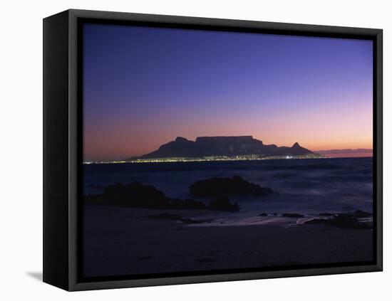 Table Mountain at Dusk, Cape Town, South Africa, Africa-Groenendijk Peter-Framed Premier Image Canvas