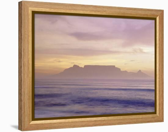 Table Mountain at Dusk, Cape Town, South Africa-Walter Bibikow-Framed Premier Image Canvas