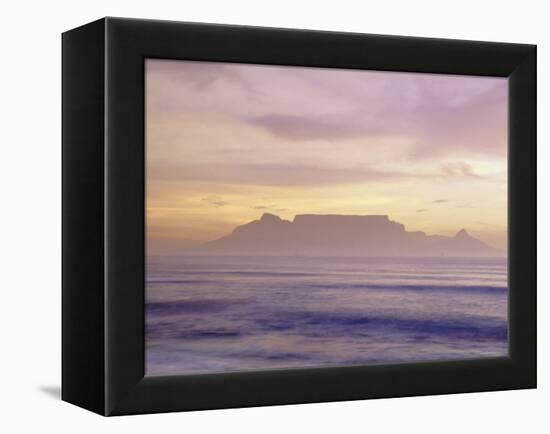 Table Mountain at Dusk, Cape Town, South Africa-Walter Bibikow-Framed Premier Image Canvas