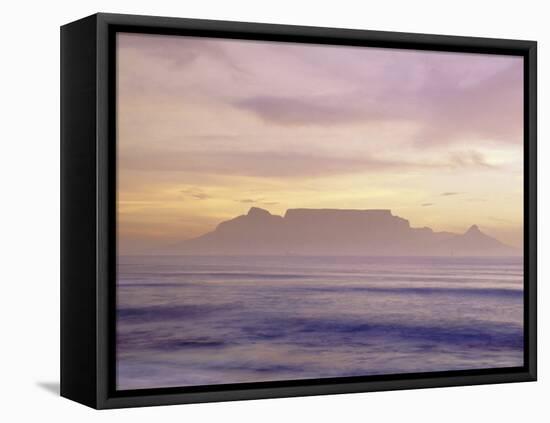 Table Mountain at Dusk, Cape Town, South Africa-Walter Bibikow-Framed Premier Image Canvas