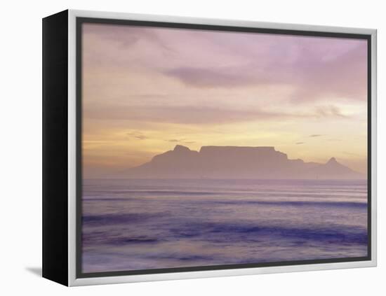 Table Mountain at Dusk, Cape Town, South Africa-Walter Bibikow-Framed Premier Image Canvas