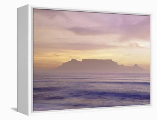 Table Mountain at Dusk, Cape Town, South Africa-Walter Bibikow-Framed Premier Image Canvas