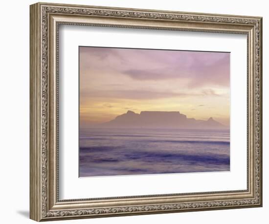 Table Mountain at Dusk, Cape Town, South Africa-Walter Bibikow-Framed Photographic Print