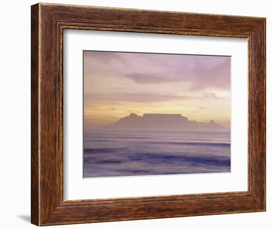 Table Mountain at Dusk, Cape Town, South Africa-Walter Bibikow-Framed Photographic Print