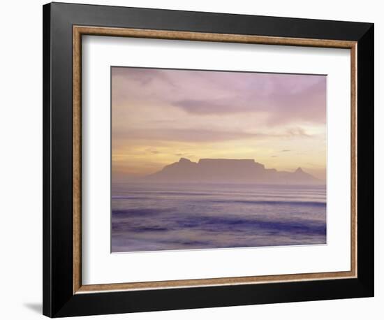 Table Mountain at Dusk, Cape Town, South Africa-Walter Bibikow-Framed Photographic Print