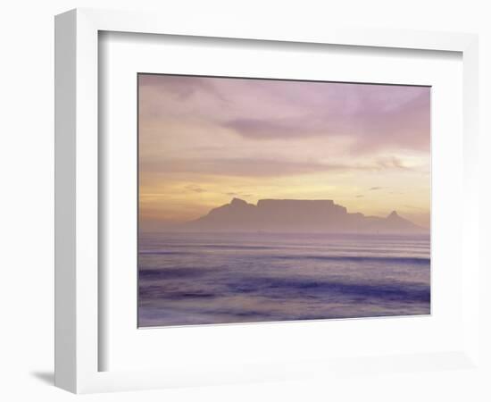 Table Mountain at Dusk, Cape Town, South Africa-Walter Bibikow-Framed Photographic Print