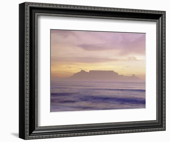 Table Mountain at Dusk, Cape Town, South Africa-Walter Bibikow-Framed Photographic Print