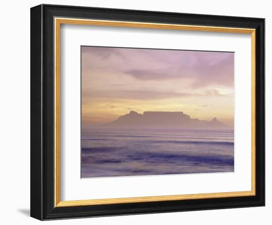 Table Mountain at Dusk, Cape Town, South Africa-Walter Bibikow-Framed Photographic Print