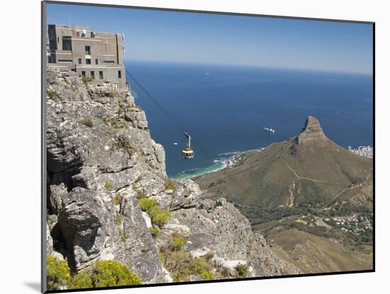 Table Mountain National Park Cableway Aerial Tram and Station, Cape Town, South Africa-Cindy Miller Hopkins-Mounted Photographic Print