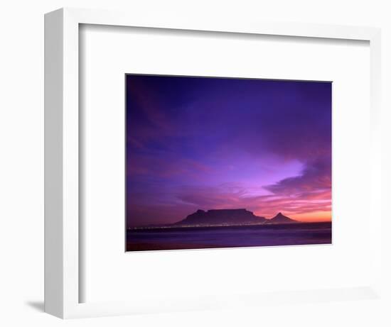 Table Mountain, Sunset, Cape Town, South Africa-Steve Vidler-Framed Photographic Print