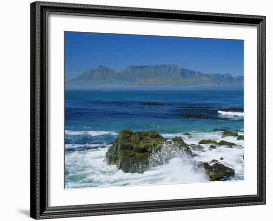 Table Mountain Viewed from Robben Island, Cape Town, South Africa-Amanda Hall-Framed Photographic Print