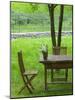 Table on Grounds of Hotel Kendov Dvorec, Spodnja Idrija, Slovenia-Walter Bibikow-Mounted Photographic Print