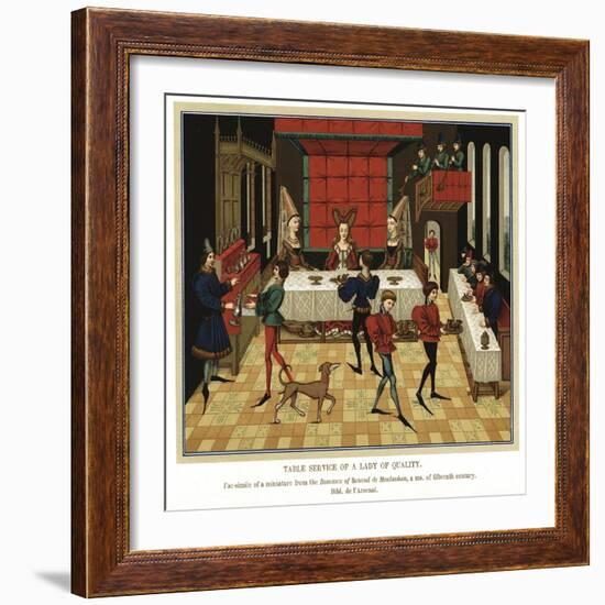 Table Service of a Lady of Quality, 15th Century-null-Framed Giclee Print