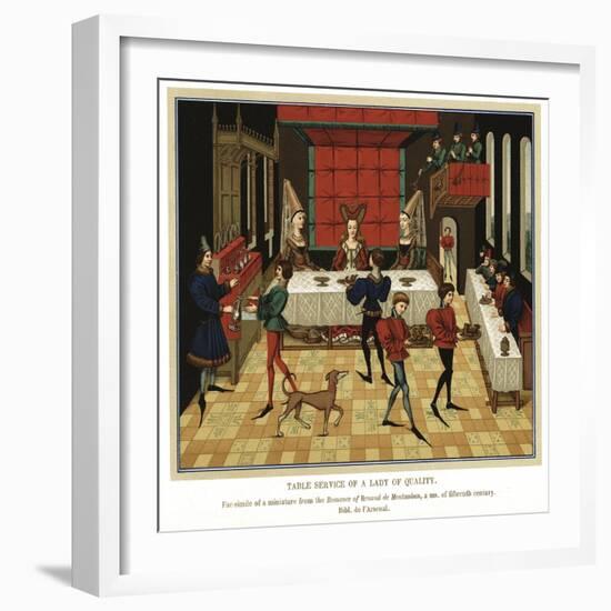 Table Service of a Lady of Quality, 15th Century-null-Framed Giclee Print