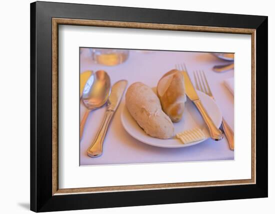 Table Set, Cutlery, Bread Roll, Butter-Rainer Mirau-Framed Photographic Print