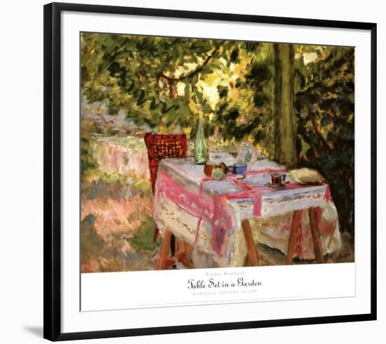 Table Set in a Garden-Pierre Bonnard-Framed Art Print