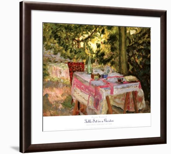 Table Set in a Garden-Pierre Bonnard-Framed Art Print