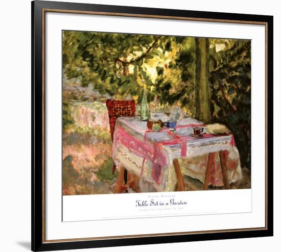 Table Set in a Garden-Pierre Bonnard-Framed Art Print