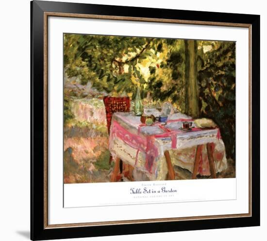 Table Set in a Garden-Pierre Bonnard-Framed Art Print