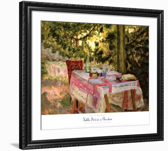 Table Set in a Garden-Pierre Bonnard-Framed Art Print