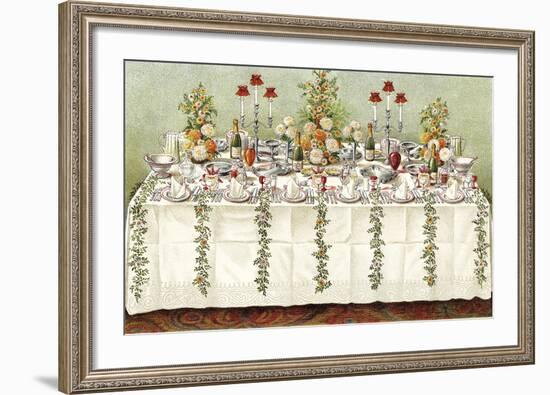 Table Settings - Buffet-The Vintage Collection-Framed Giclee Print