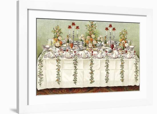 Table Settings - Buffet-The Vintage Collection-Framed Giclee Print