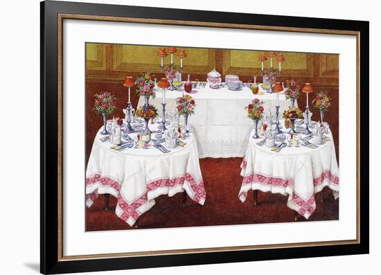 Table Settings - Supper-The Vintage Collection-Framed Giclee Print