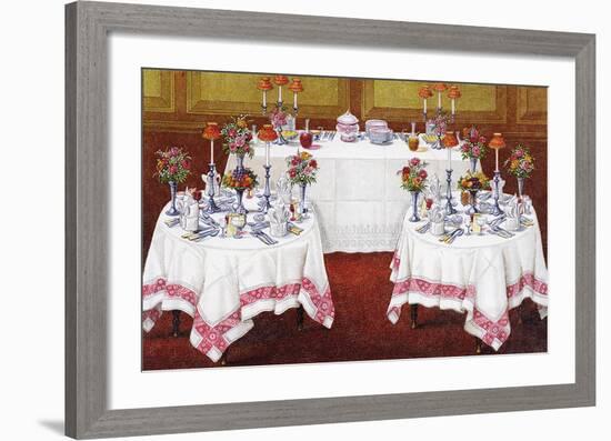 Table Settings - Supper-The Vintage Collection-Framed Giclee Print