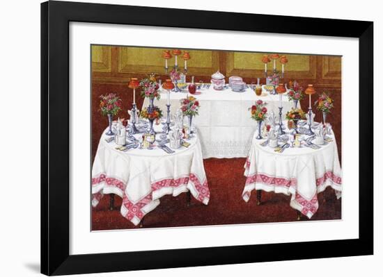 Table Settings - Supper-The Vintage Collection-Framed Giclee Print