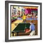 Table Tennis Players-null-Framed Giclee Print