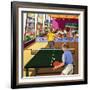 Table Tennis Players-null-Framed Giclee Print