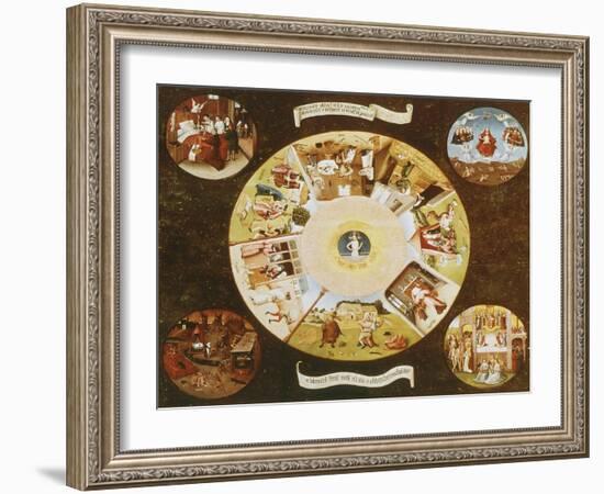 Table-Top with the Seven Deadly Sins-Hieronymus Bosch-Framed Giclee Print