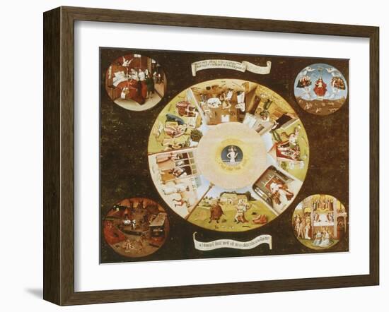 Table-Top with the Seven Deadly Sins-Hieronymus Bosch-Framed Giclee Print