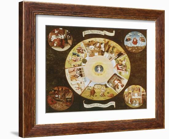 Table-Top with the Seven Deadly Sins-Hieronymus Bosch-Framed Giclee Print