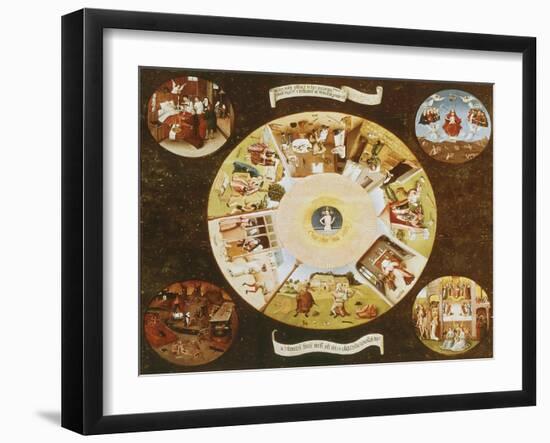 Table-Top with the Seven Deadly Sins-Hieronymus Bosch-Framed Giclee Print