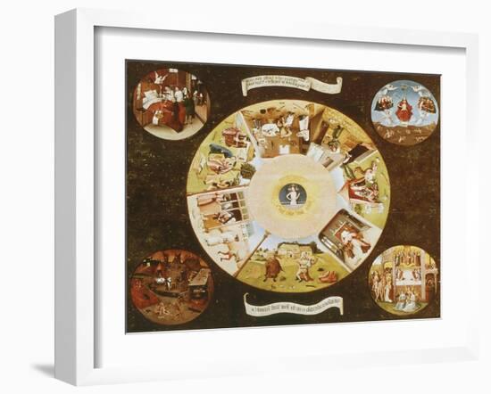 Table-Top with the Seven Deadly Sins-Hieronymus Bosch-Framed Giclee Print